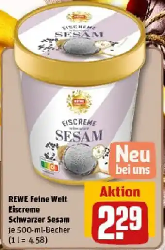 REWE REWE Feine Welt Eiscreme Schwarzer Sesam Angebot