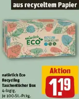 REWE natürlich Eco Recycling Taschentücher Box Angebot