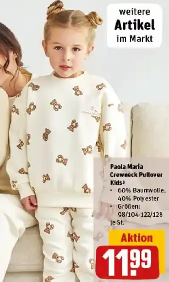 REWE Paola Maria Crewneck Pullover Kids Angebot