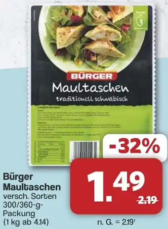 Famila Nord West Bürger Maultaschen Angebot