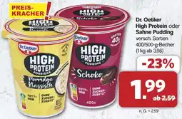 Famila Nord West Dr. Oetker High Protein oder Sahne Pudding Angebot