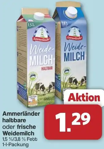 Famila Nord West Ammerländer haltbare oder frische Weidemilch Angebot
