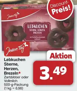 Famila Nord West Jeden Tag Lebkuchen Sterne, Herzen, Brezeln Angebot