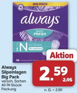 Famila Nord West Always Slipeinlagen Big Pack Angebot