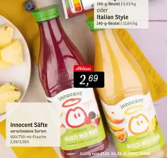KONSUM Innocent Säfte Angebot