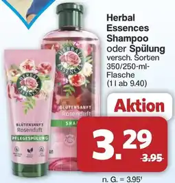 Famila Nord West Herbal Essences Shampoo oder Spülung Angebot