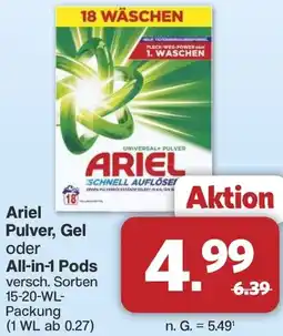 Famila Nord West Ariel Pulver, Gel oder All-in-1 Pods Angebot