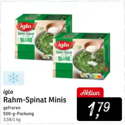 KONSUM iglo Rahm-Spinat Minis Angebot