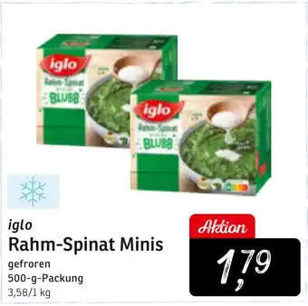 KONSUM iglo Rahm-Spinat Minis Angebot
