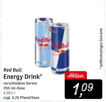 KONSUM Red Bull Energy Drink Angebot