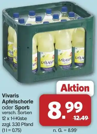 Famila Nord West Vivaris Apfelschorle oder Sport Angebot