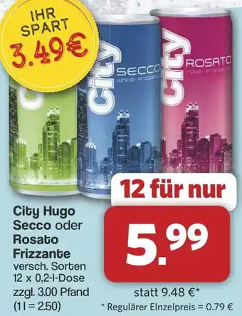 Famila Nord West City Hugo Secco oder Rosato Frizzante Angebot