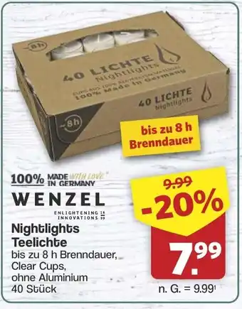 Famila Nord West WENZEL Nightlights Teelichte Angebot