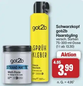 Famila Nord West Schwarzkopf got2b Haarstyling Angebot