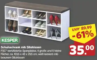 Famila Nord West KESPER Schuhschrank mit Sitzkissen Angebot