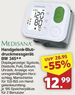Famila Nord West MEDISANA Handgelenk-Blutdruckmessgerät BW 345 Angebot
