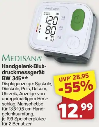 Famila Nord West MEDISANA Handgelenk-Blutdruckmessgerät BW 345 Angebot
