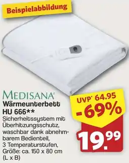Famila Nord West MEDISANA Wärmeunterbett HU 666 Angebot