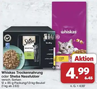 Famila Nord West Whiskas Trockennahrung oder Sheba Nassfutter Angebot