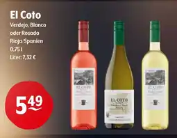 Getränke Hoffmann El Coto Verdejo, Blanco oder Rosado Angebot