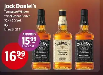 Getränke Hoffmann Jack Daniel's Tennessee Whiskey Angebot