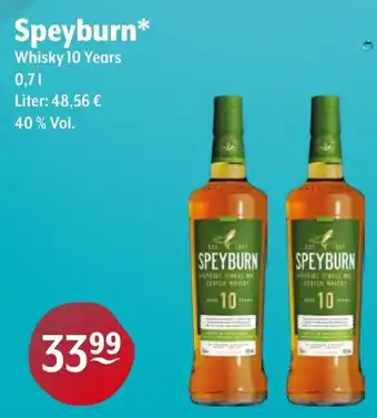 Getränke Hoffmann Speyburn Whisky 10 Years Angebot