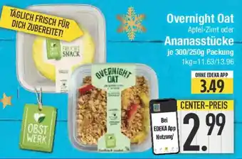 E-Center Overnight Oat Apfel-Zimt oder Ananasstücke Angebot