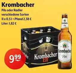 Getränke Hoffmann Krombacher Pils oder Radler Angebot