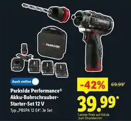 Lidl Parkside Performance Akku-Bohrschrauber-Starter-Set 12 V Angebot