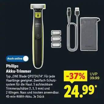 Lidl Philips Akku-Trimmer Angebot