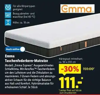 Lidl Emma Taschenfederkern-Matratze Angebot