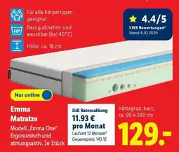 Lidl Emma Matratze Angebot