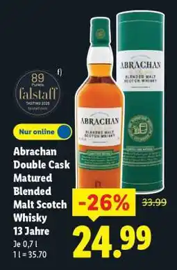 Lidl Abrachan Double Cask Matured Blended Malt Scotch Whisky 13 Jahre Angebot