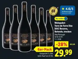 Lidl Weinpaket Torre de Ferro Dão DOC Reserva, Rotwein, trocken Angebot