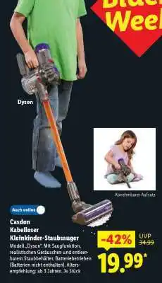 Lidl Casdon Kabelloser Kleinkinder-Staubsauger Angebot