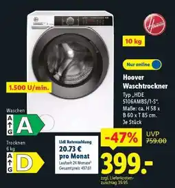 Lidl HOOVER Waschtrockner Angebot