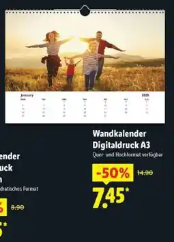 Lidl Wandkalender Digitaldruck A3 Angebot