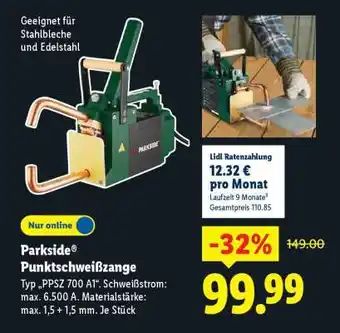 Lidl PARKSIDE Punktschweißzange Angebot