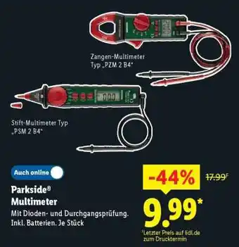 Lidl PARKSIDE Multimeter Angebot