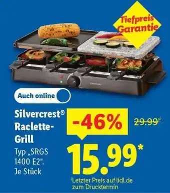 Lidl Silvercrest Raclette-Grill Angebot