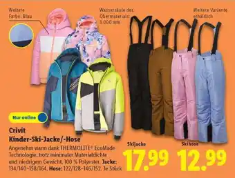 Lidl Crivit Kinder-Ski-Jacke/-Hose Angebot