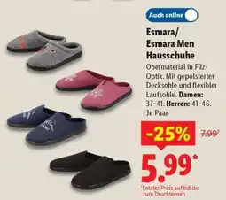 Lidl Esmara/Esmara Men Hausschuhe Angebot