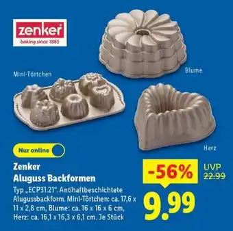 Lidl Zenker Aluguss Backformen Angebot