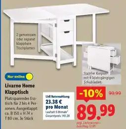 Lidl LIVARNO home Klapptisch Angebot