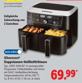 Lidl Silvercrest Doppelzonen-Heißluftfritteuse Angebot