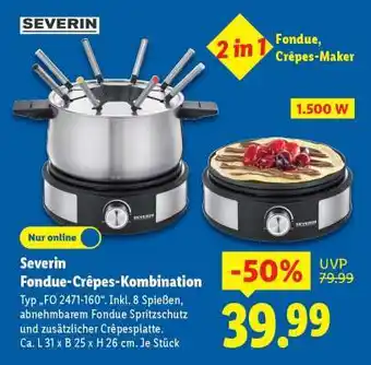 Lidl Severin Fondue-Crêpes-Kombination Angebot