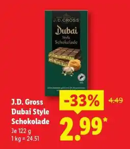 Lidl J.D. Gross Dubai Style Schokolade Angebot
