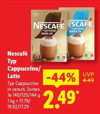 Lidl Nescafé Typ Cappuccino/Latte Angebot