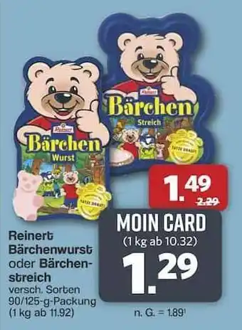 Famila Nord Ost Reinert Bärchenwurst oder Bächenstreich Angebot