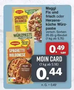 Famila Nord Ost Maggi Fix und frisch oder Herzens-küche Würzpaste Angebot